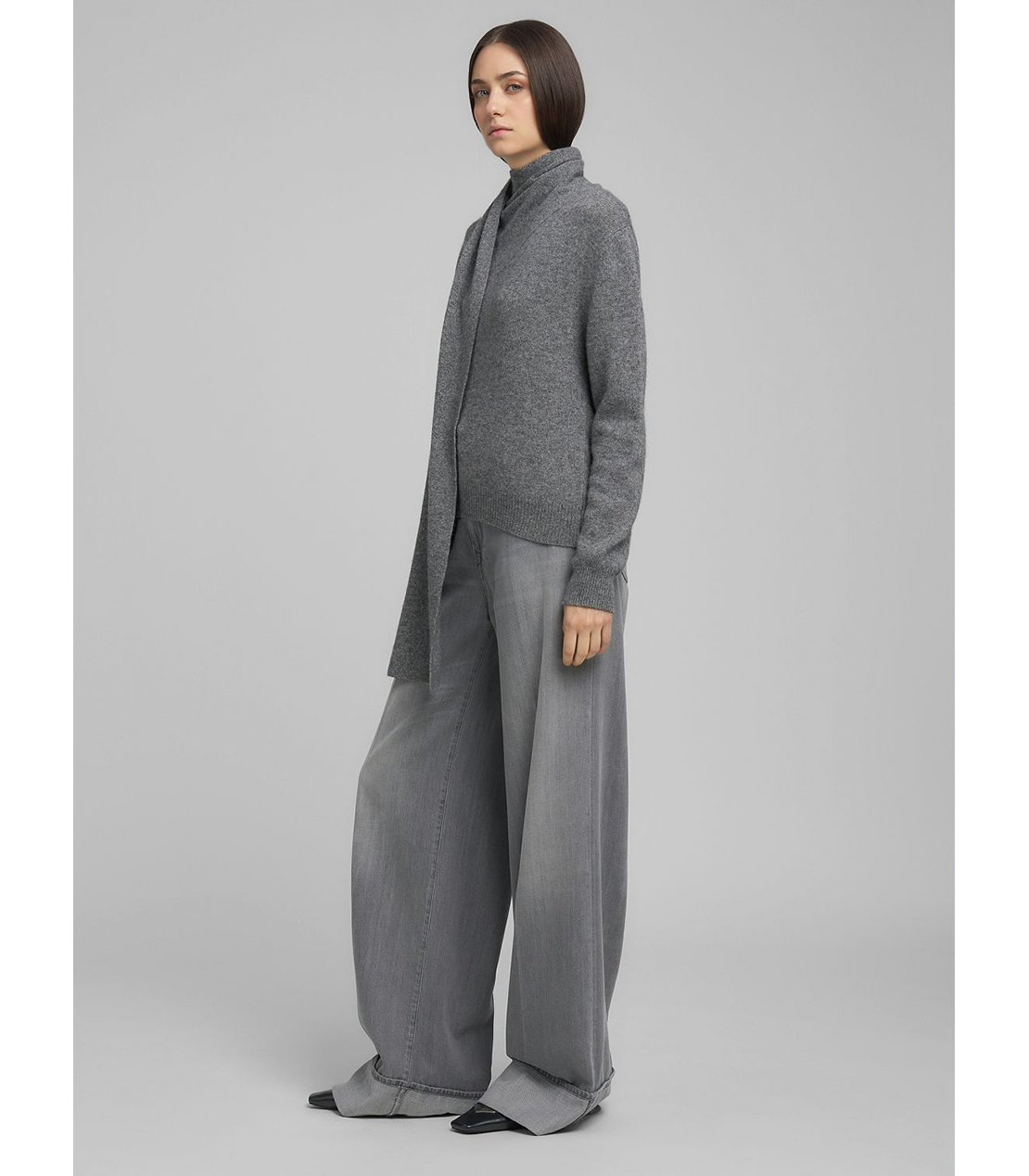 スカーフネック プルオーバー 詳細画像 アイアングレー 3